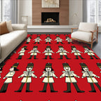 Crimson Nutcracker Soldier Repeat Rug