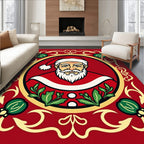 Vintage Santa Claus Ornate Holiday Rug