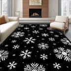 Winter White Snowflake Scatter Rug