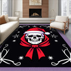 Dark Skull Christmas Star Accents Rug