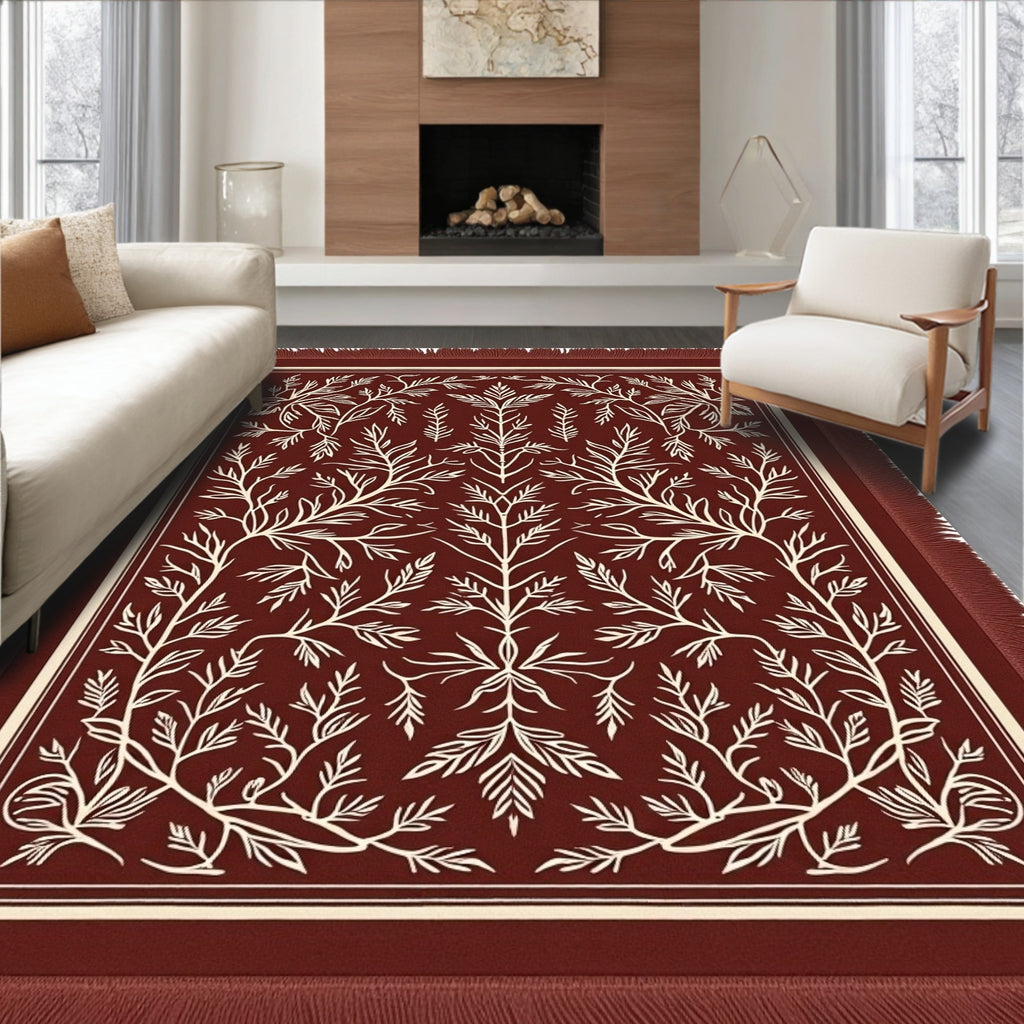 Terracotta Vine Symmetry Rug