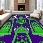 Vivid Green Gothic Spirits Architecture Rug