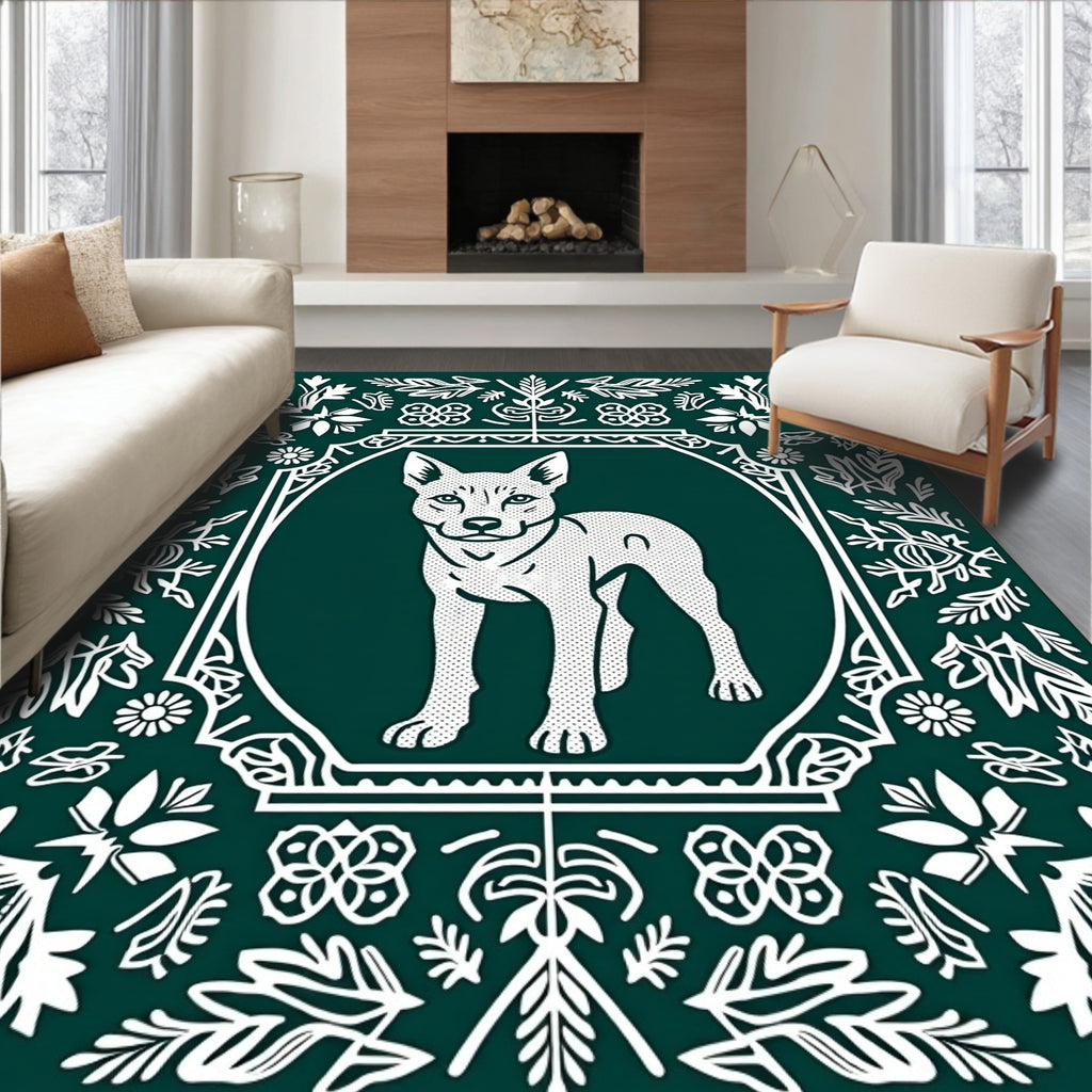 Emerald Forest Dog Medallion Rug