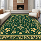 Emerald Gold Floral Medallion Rug