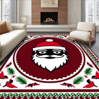 Festive Santa Claus Christmas Ornamental Rug