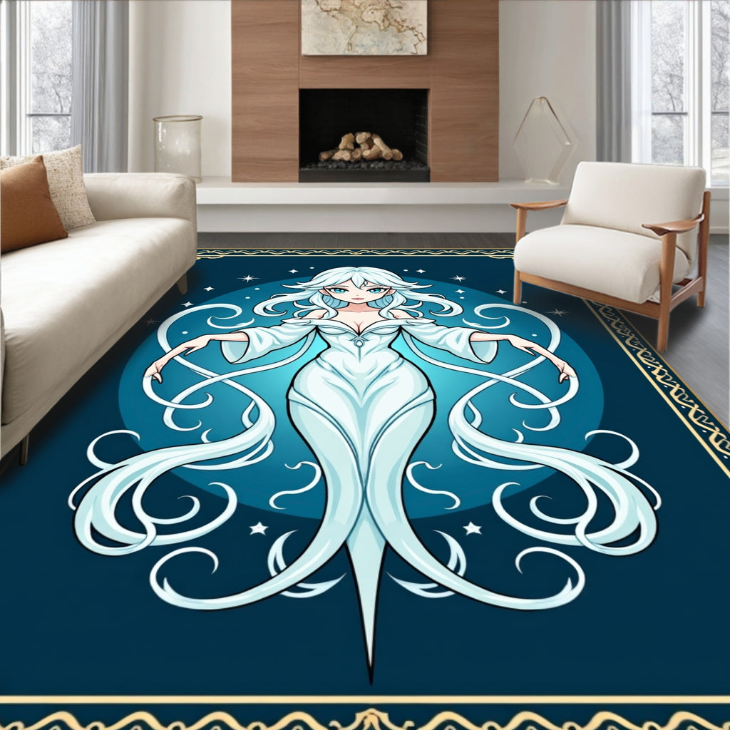 Ethereal White Celestial Maiden Rug