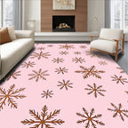 Pink Snowflake Cascade Rug