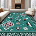 Enchanted Forest Bird Tribe Medallion Rug