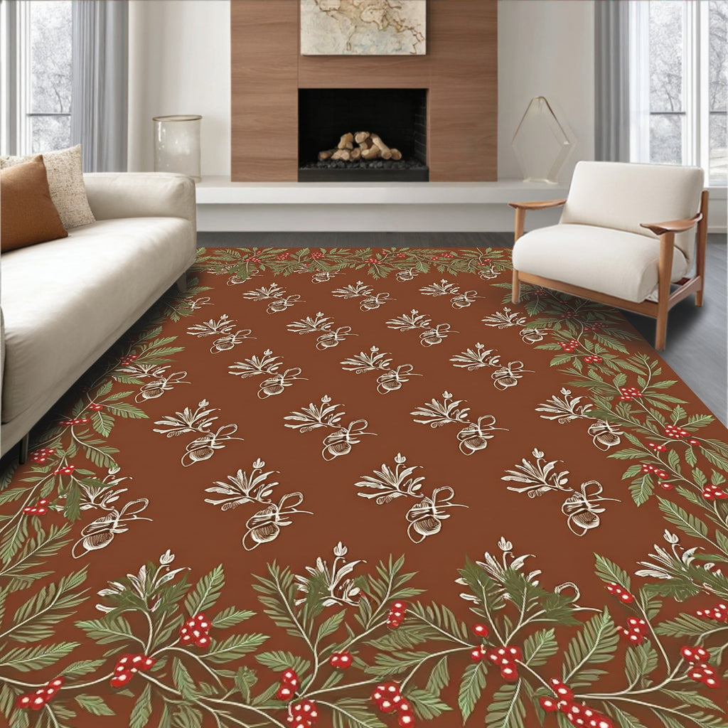 Rustic Acorn Berry Garland Rug