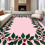 Evergreen Berry Vine Border Rug