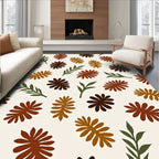 Autumn Earthy Tone Floral Branches Rug
