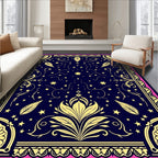Celestial Navy Starry Garden Rug