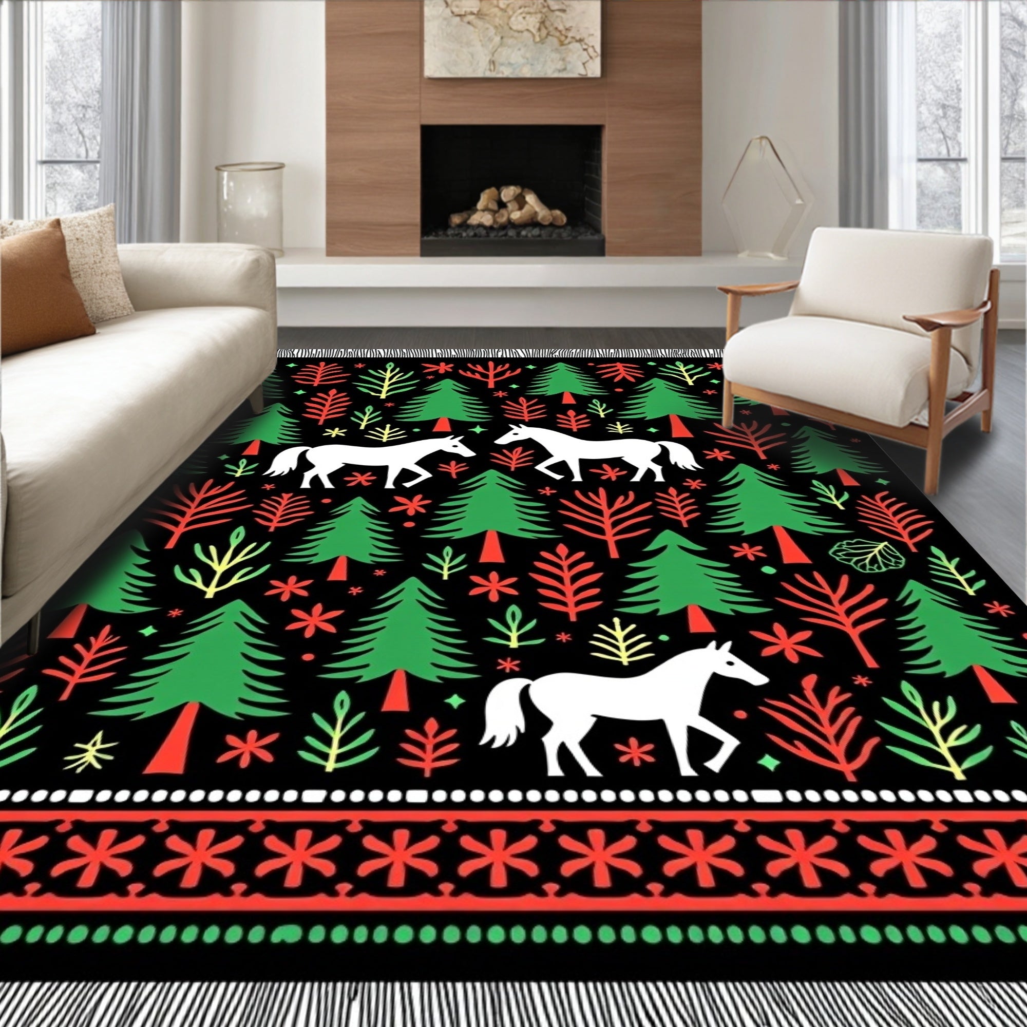 Festive Forest Unicorn Grove Rug