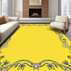 Golden Star Vine Border Rug