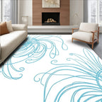 Sky Blue Swirl Organic Flair Rug