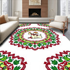 Whimsical Dog Garden Round Rug